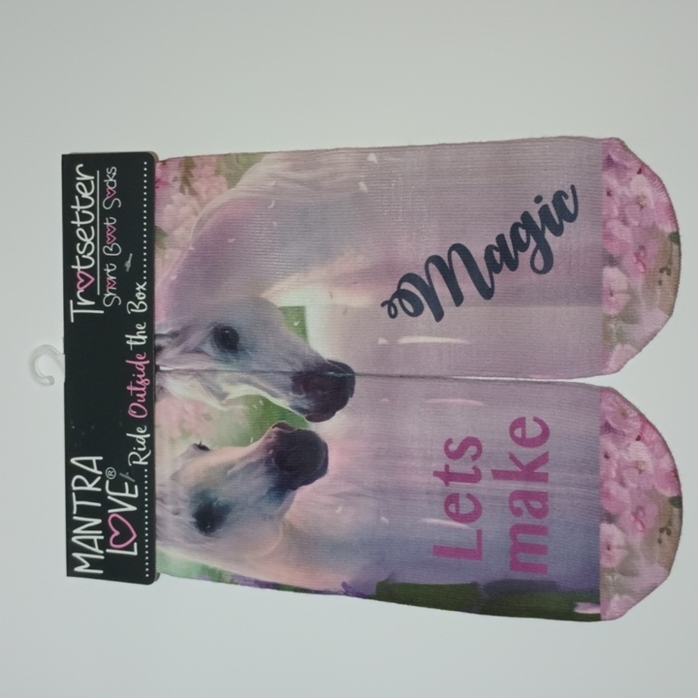 2/$15 Let's Make Magic Short Boot Socks by MantraLove